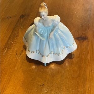 Royal Doulton Ceramic Figurine with Light Blue Gown